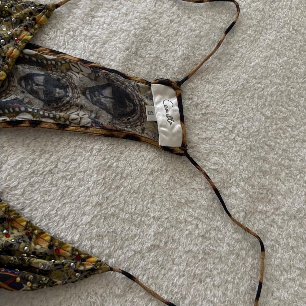 Camilla  Asymmetrical Sleeveless Silk top - Picture 7 of 16